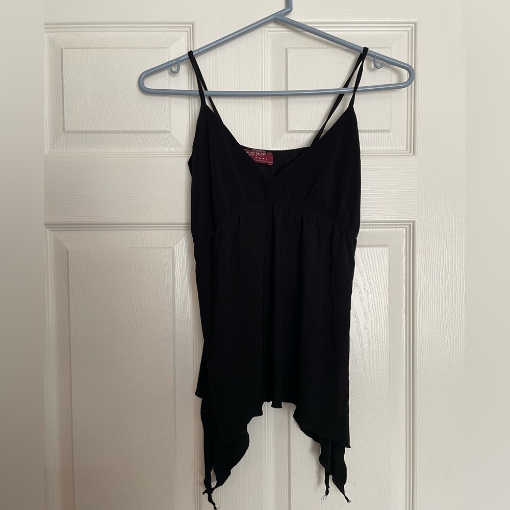 Vintage Tyte Jeans Flowy Black Camisole Top Size XS